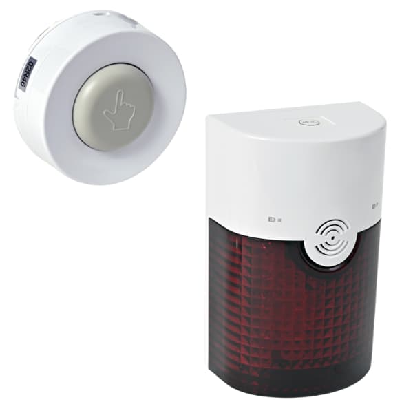無線チャイムＸプラス　防水コールボタンとフラッシュチャイムの画像