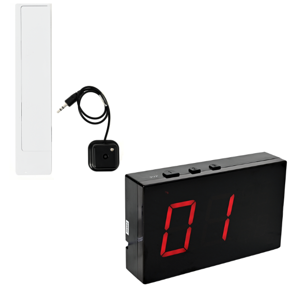 無線チャイムＸプラス　光センサーとナンバー表示器の画像