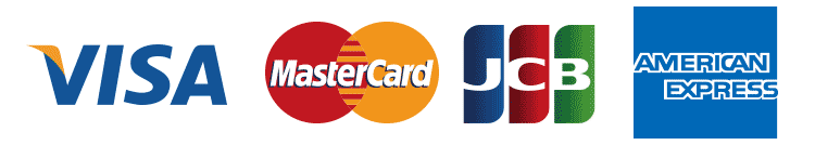 VISA MasterCard Jcb AMerican Expressのロゴ