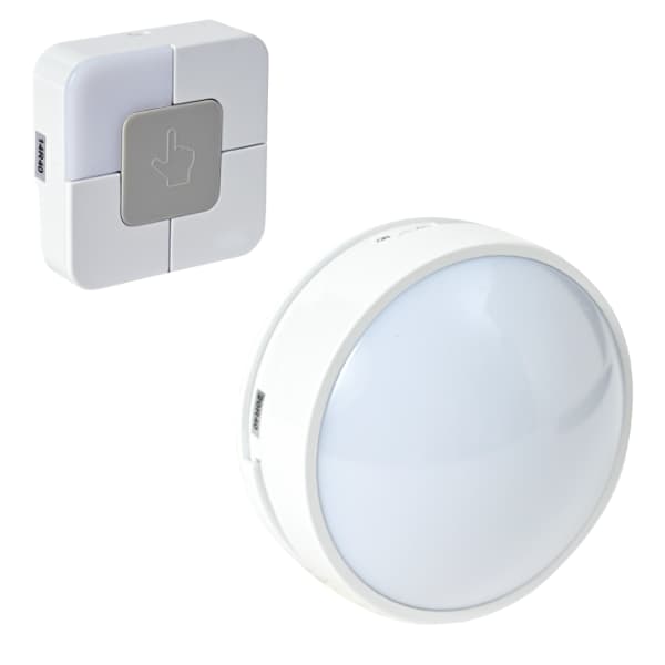 無線チャイムＸプラス　呼出ボタン＆LEDライト QQ-30313fの商品写真