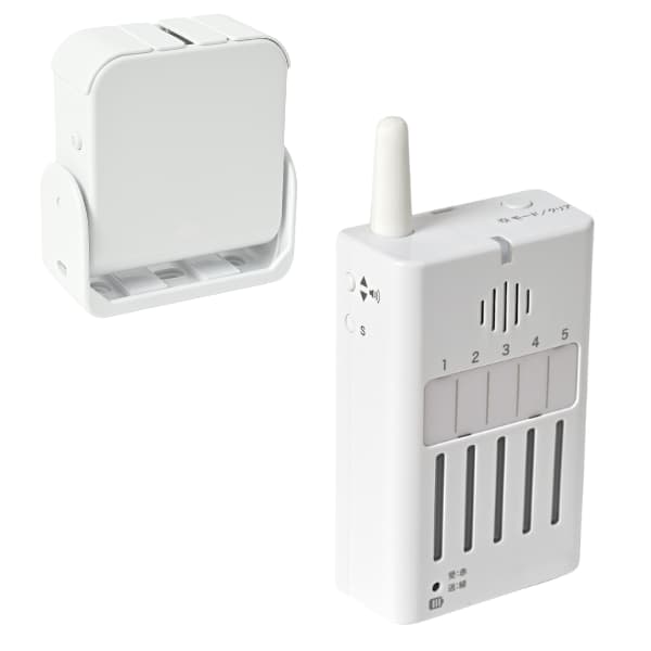 無線チャイムＸプラス　人感センサー （白）＆携帯チャイム QQ-30314dの商品写真