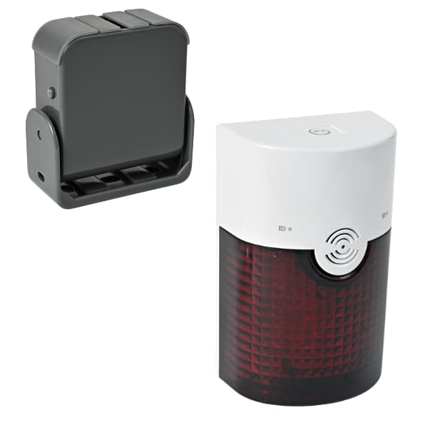 無線チャイムＸプラス　人感センサー （グレー）＆フラッシュチャイム QQ-30319cの商品写真