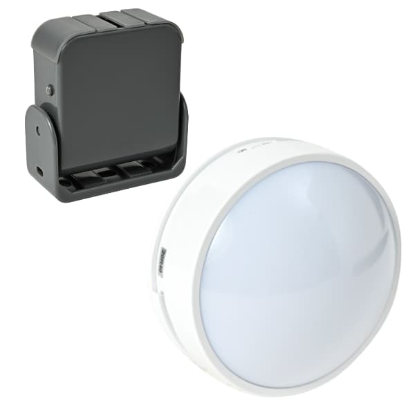 無線チャイムＸプラス　人感センサー （グレー）＆LEDライト QQ-30319fの商品写真