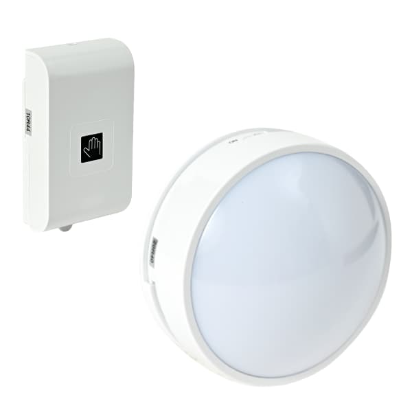 無線チャイムＸプラス　非接触ボタン＆LEDライト QQ-30323fの商品写真