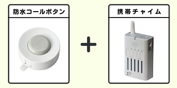無線チャイムXプラス 防水コールボタン+携帯チャイム