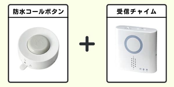 無線チャイムXプラス 防水コールボタン+受信チャイム