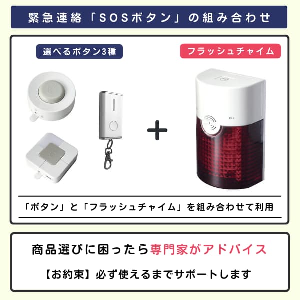 無線チャイムXプラス 選べるボタン3種 + フラッシュチャイム