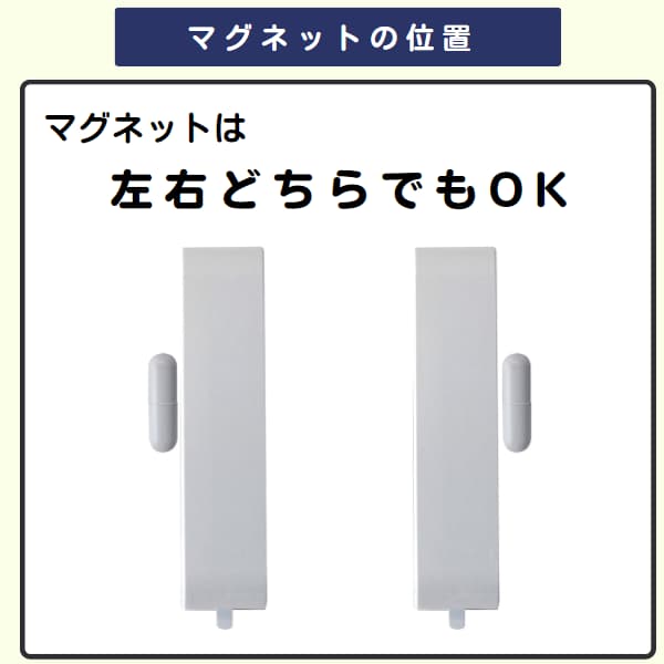 マグネットが左と右にある画像