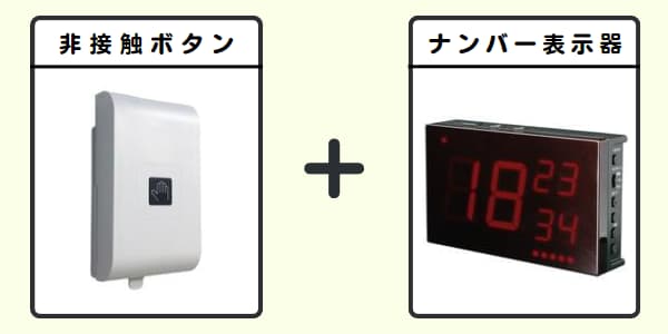 無線チャイムXプラス 非接触ボタン+ナンバー表示器