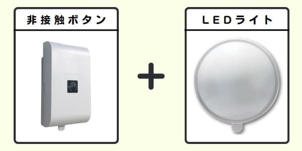 無線チャイムXプラス 非接触ボタン+LEDライト