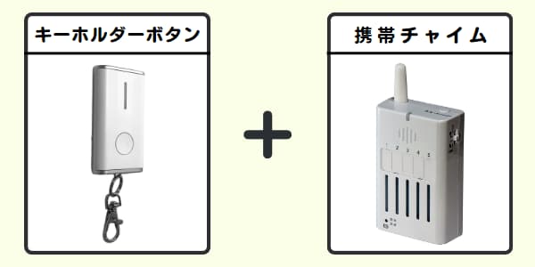 無線チャイムXプラス キーホルダーボタン&携帯チャイム