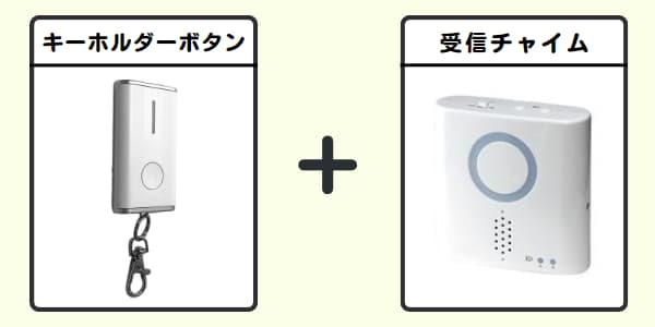 無線チャイムXプラス キーホルダーボタン+受信チャイム