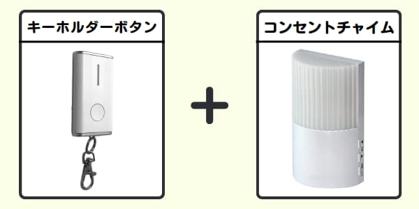 無線チャイムXプラス キーホルダーボタン+コンセントチャイム
