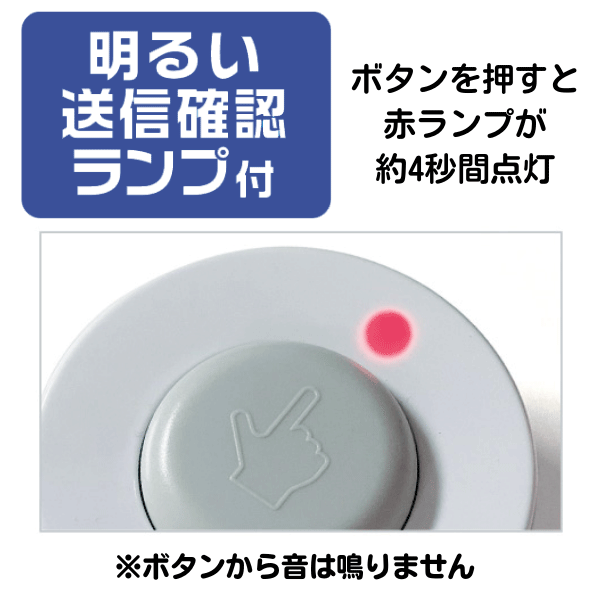 防水ボタンの送信確認ランプ